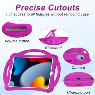 Adocham Kids iPad Case 9th/8th/7th Generation Lite Silicone