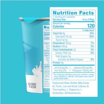 Annabella Water Buffalo Yogurt, A2 Milk, Grass Fed More Protein and Calcium, 50% Less Cholesterol an...