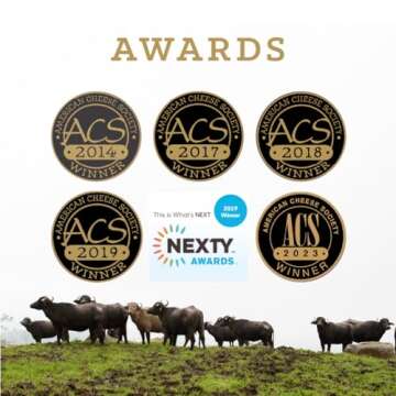 Annabella Water Buffalo Yogurt, A2 Milk, Grass Fed More Protein and Calcium, 50% Less Cholesterol and Lactose, Gluten Free, Small Batch, Mix in Smoothies, 6 Ounce, Pack of 6, Plain