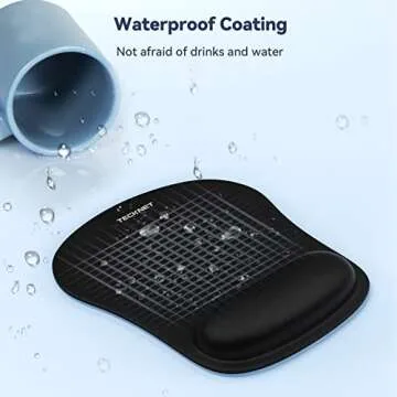 TECKNET Mouse Pad with Wrist Support for Comfort