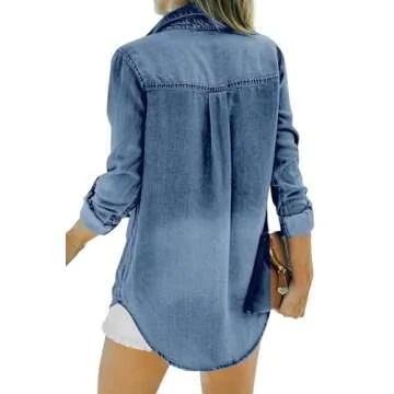 Stylish Runcati Women's Denim Shirt for Casual Wear