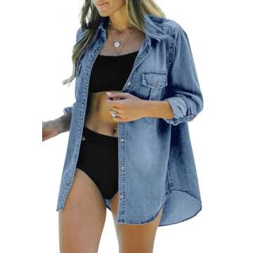 Stylish Runcati Women's Denim Shirt for Casual Wear
