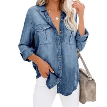 Stylish Runcati Women's Denim Shirt for Casual Wear