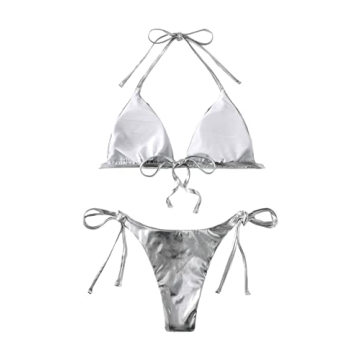 Stylish SweatyRocks Metallic Bikini for Beach Fun