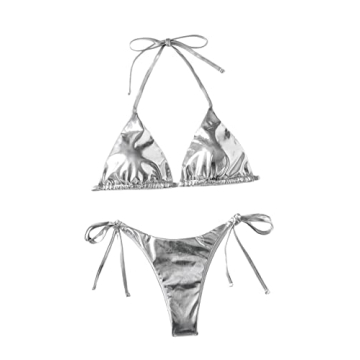 Stylish SweatyRocks Metallic Bikini for Beach Fun