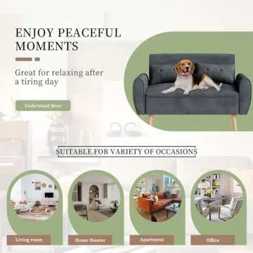 Vongrasig Modern Loveseat - Stylish Small Couch for Any Space