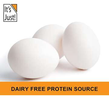 It's Just! - Egg White Protein Powder, Made in USA from Cage-Free Eggs, Dried Egg Whites (Unflavored, 8oz)