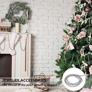Shiny 31 Feet Christmas Beaded Garland for Versatile Decoration