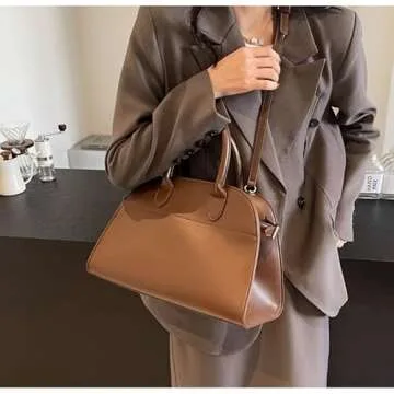 Versatile Women's PU Leather Tote Bag with Strap