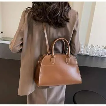 Versatile Women's PU Leather Tote Bag with Strap