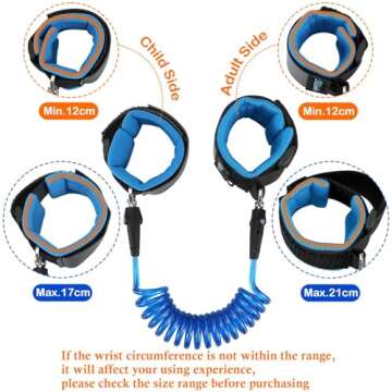 Blisstime Anti Lost Wrist Link Safety Wrist Link for Toddlers, Babies & Kids