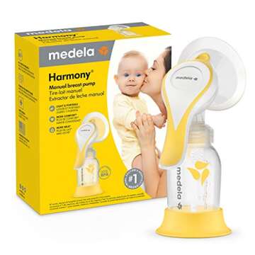 Medela New Harmony Manual Breast Pump & 100 Storage Bags for Breastfeeding