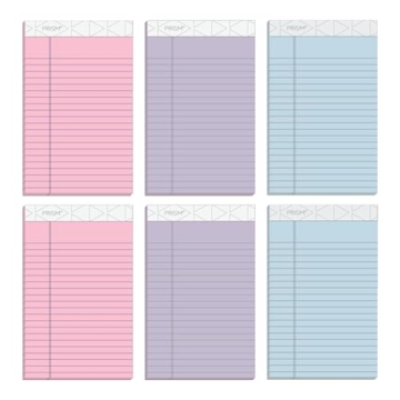 TOPS 5 x 8 Legal Pads, Prism Brand - 6 Pack with Pastel Colors