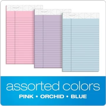 TOPS 5 x 8 Legal Pads 6 Pack, Pastel, Made in USA