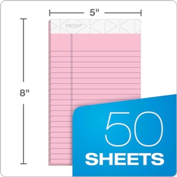 TOPS 5 x 8 Legal Pads 6 Pack, Pastel, Made in USA