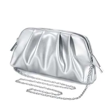 SWEETV Elegant Vegan Leather Clutch Purse for Women