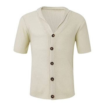 Men's Beige XL Mesh Breathable Casual Business Shirt