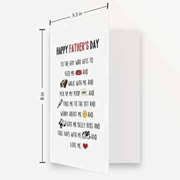OJsensai Dog Dad Fathers Day Card, Dog Dad Gifts from Dog, Gifts for Dog Dad, Best Dog Dad, the Boy ...