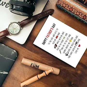 OJsensai Dog Dad Fathers Day Card, Dog Dad Gifts from Dog, Gifts for Dog Dad, Best Dog Dad, the Boy who love the Dog, Interesting Fathers Day Card