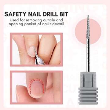 Makartt Nail Drill Bit: Under-Cuticle Cleaner, Fine Grit