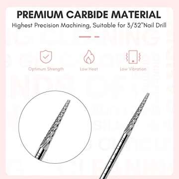 Makartt Cuticle Nail Drill Bit for Professional Nail Prep
