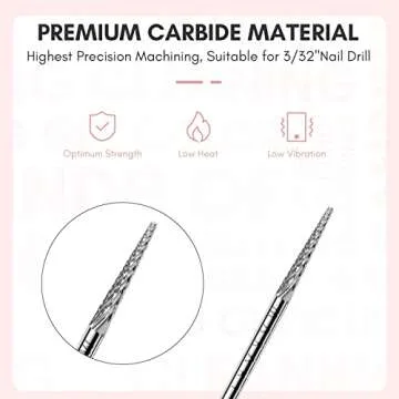 Makartt Cuticle Nail Drill Bit for Professional Nail Prep