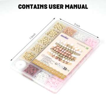 Gionlion Clay Beads Bracelet Making Kit Plus, Flat Preppy Beads Golden Beads for Friendship Bracelets Jewelry Making, Charms Bracelet Kit DIY Arts and Crafts Birthday Gifts Toys