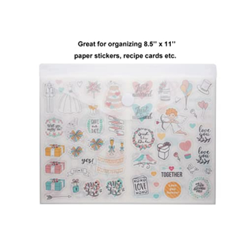 YESSART Clear Plastic Envelopes for Document Storage 20 Pack