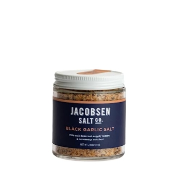 Jacobsen Black Garlic Salt - Gourmet Umami Seasoning for Culinary Excellence