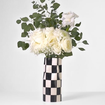 Stylish Checkered Vase for Unique Home Decor