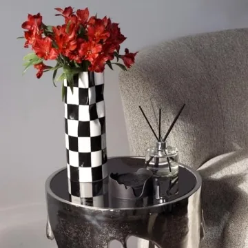 Stylish Checkered Vase for Unique Home Decor