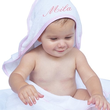 My Personal Memories Personalized Baby Hooded Bath Towel - Custom Embroidered for Boys and Girls - S...