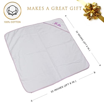 Personalized Baby Hooded Bath Towel - Custom Embroidery