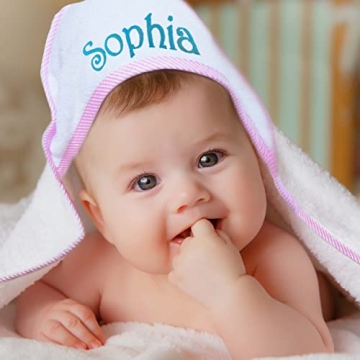 Personalized Baby Hooded Bath Towel - Custom Embroidery