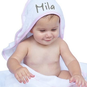 Personalized Baby Hooded Bath Towel - Custom Embroidery