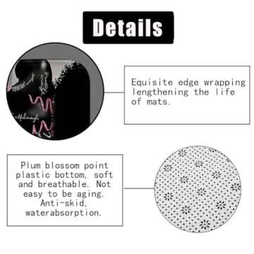 4PCS African American Black Girl Shower Curtain Set, Pink Eiffel Tower Sexy Black Woman Afro Girl Black and White Fashion Glam Modern Bathroom Decor, Non-Slip Bath Mat, Inspirational Gifts for Women