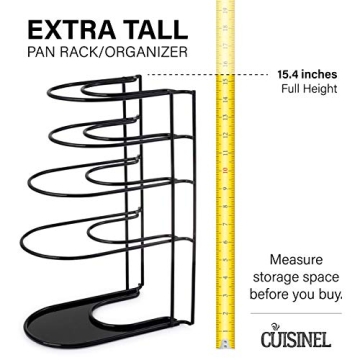 Cuisinel Heavy Duty Pots and Pans Organizer 5-Tier Rack