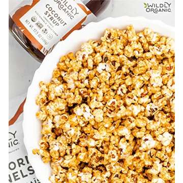 Wildly Organic Coconut Syrup 17.5 Oz - Organic Sweetener, Non-GMO, Kosher, Vegan, Buttery Caramel Flavor | Perfect for Smoothies, Coffee, & Baking