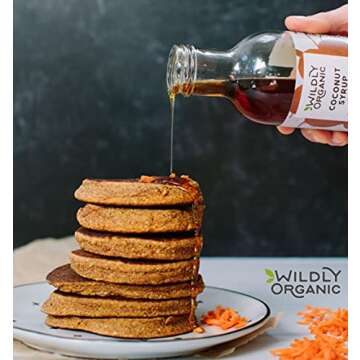 Wildly Organic Coconut Syrup 17.5 Oz - Organic Sweetener, Non-GMO, Kosher, Vegan, Buttery Caramel Flavor | Perfect for Smoothies, Coffee, & Baking