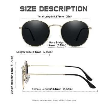 Trendy Round Polarized Sunglasses for Men and Women