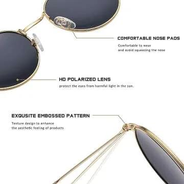 Trendy Round Polarized Sunglasses for Men and Women