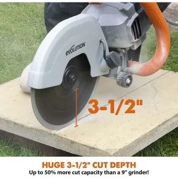 Evolution R230DCT Concrete Saw with 15A Motor