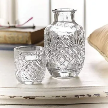 James Scott Crystal Night Carafe Pitcher Set for Stylish Hydration