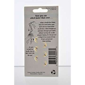 High-Quality Colonial Needle Twin Pointed Quick Stitch Tapestry Hand Needles, Size 22, 3-Pack