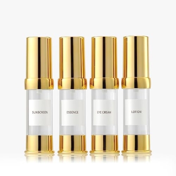Elegant Gold Travel Pump Bottle Set - Leak-Proof & TSA-Approved