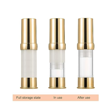 Elegant Gold Travel Pump Bottle Set Leak-Proof TSA-Approved