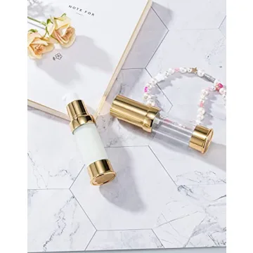 Elegant Gold Travel Pump Bottle Set Leak-Proof TSA-Approved