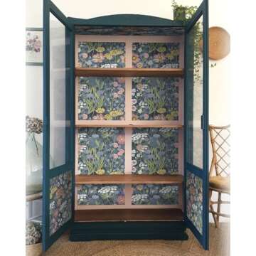 Orainege Vintage Floral Wallpaper Peel and Stick Wallpaper Floral Contact Paper 17.7in x118.1in Boho Flower Contact Paper Daisy Self Adhesive Removable Wallpaper for Bedroom Decorative Wall Paper