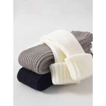 SHENHE Women's 3 Pairs Leg Warmers Knitted Cute Sports Dance Y2k Leg Warmers Socks Black White Grey One-Size