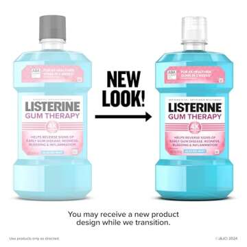 Listerine Gum Therapy Antiplaque & Anti-Gingivitis Mouthwash, Oral Rinse to Help Reverse Signs of Ea...